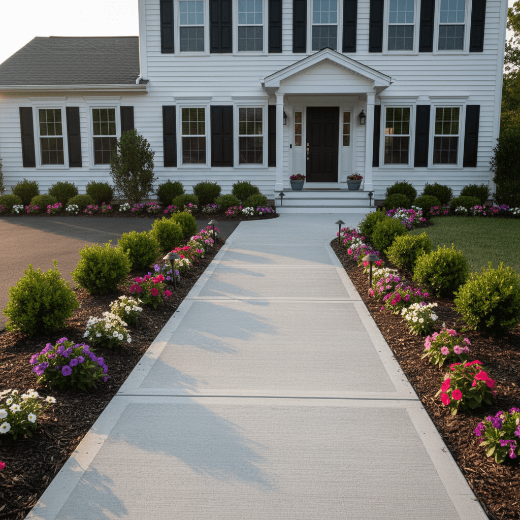 concrete walkways quincy ma